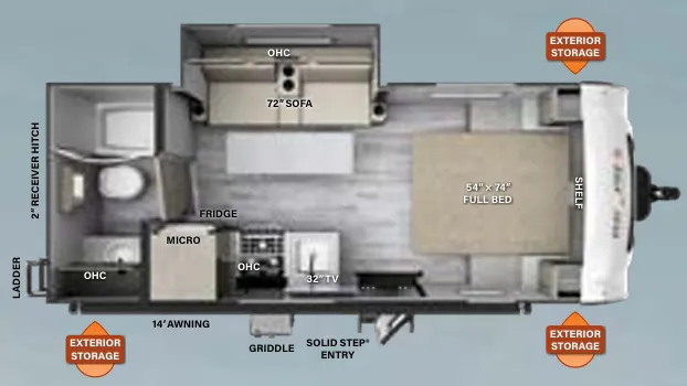Forest River Rockwood Geo Pro G20FBS floor plan