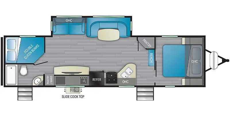 Heartland North Trail NT 31BHDD floor plan