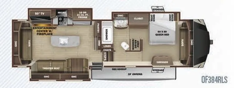 Highland Ridge Open Range OF384RLS floor plan