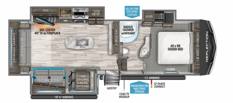 Grand Design Reflection 303RLS floor plan