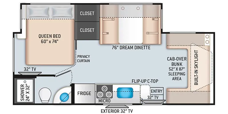 2017 Thor Motor Coach Quantum KM24 - Floor plan