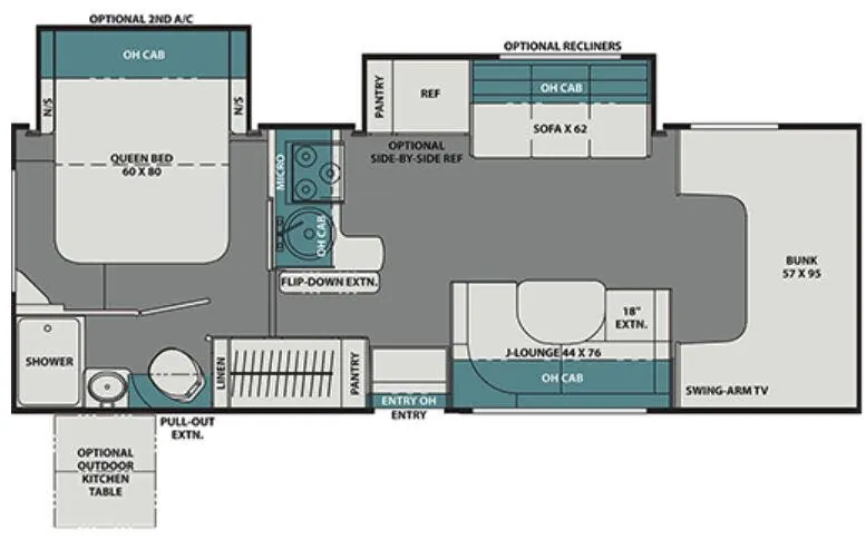 Coachmen Leprechaun Premier 260DS floor plan
