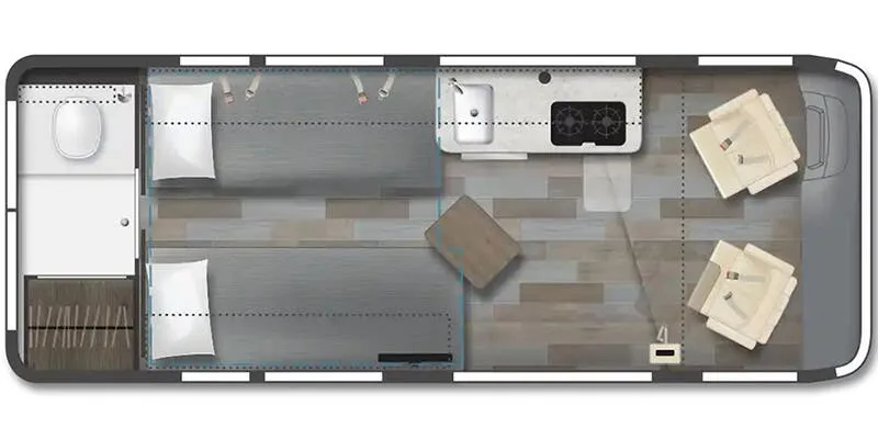 2026 Winnebago Travato 59K - Floor plan