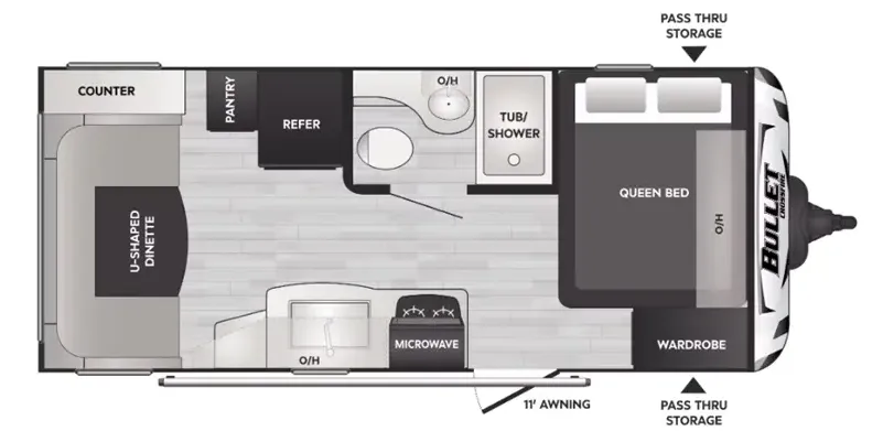2020 Keystone Bullet Crossfire 1900RD floor plan