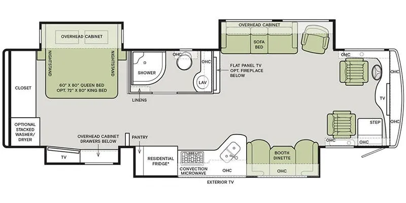 2022 Tiffin Allegro Red 33 AA floor plan