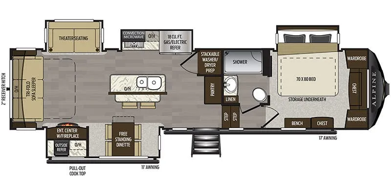 Keystone Alpine 3450GK floor plan