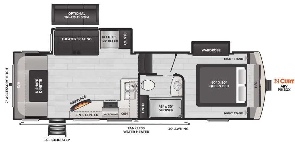 Keystone Arcadia Super Lite 253SLRD floor plan
