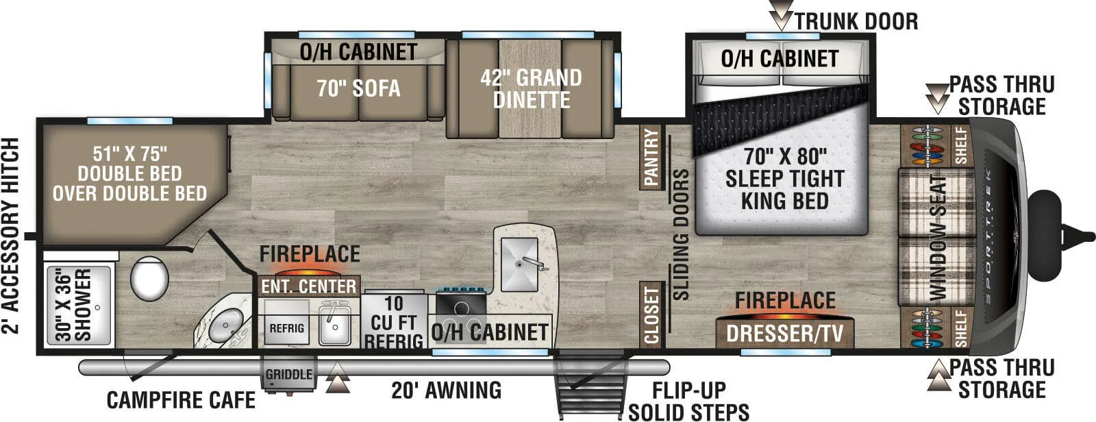 Venture RV SportTrek Touring Edition STT312VBH floor plan