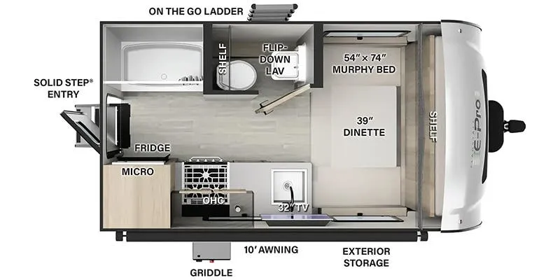 Forest River Flagstaff E-Pro E15FD floor plan