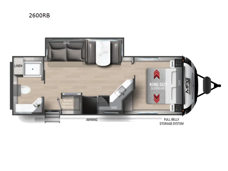 2022 Cruiser RV MPG 2600RB floor plan
