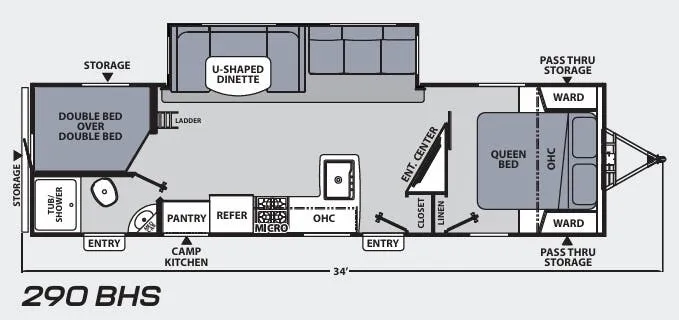 2021 Coachmen Apex Ultra-Lite 290BHS floor plan
