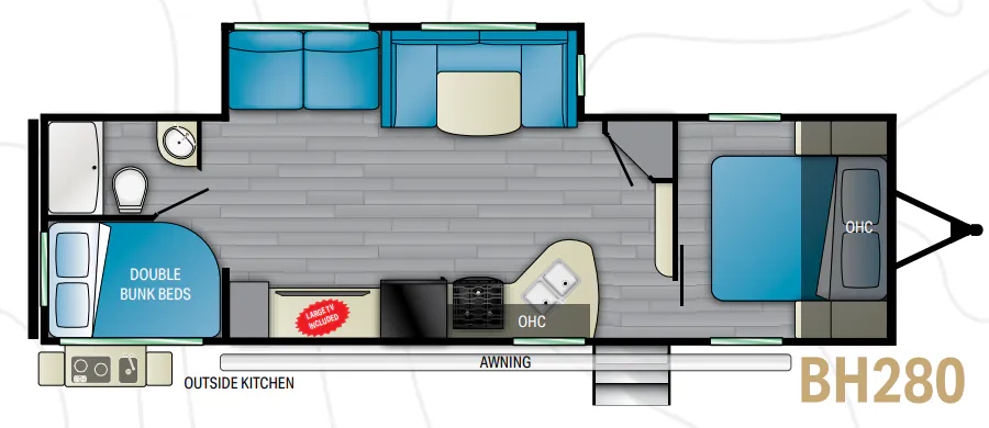 Heartland Pioneer BH280 floor plan