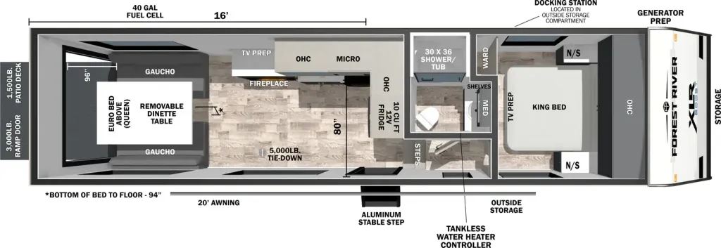 2026 Forest River XLR Boost 286B floor plan