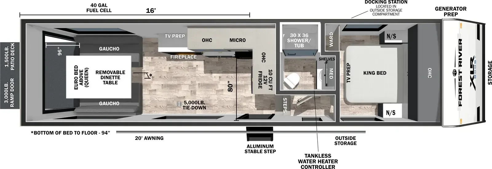 2026 Forest River XLR Boost 286B - Floor plan