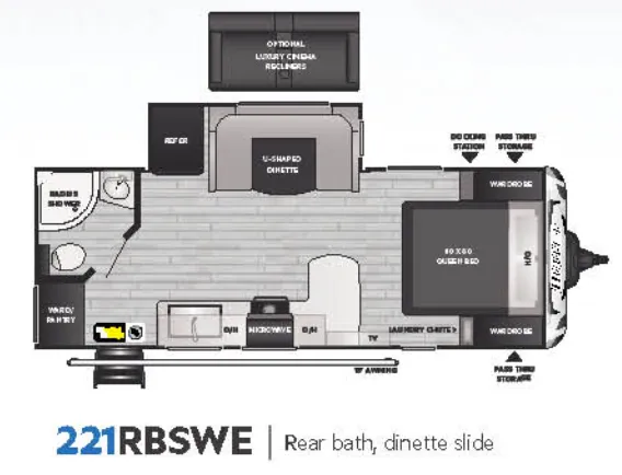 Keystone Bullet 221RBSWE floor plan