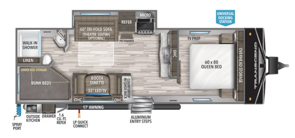 Grand Design Transcend Xplor 261BH floor plan