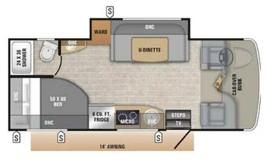 Entegra Coach Qwest 24A floor plan