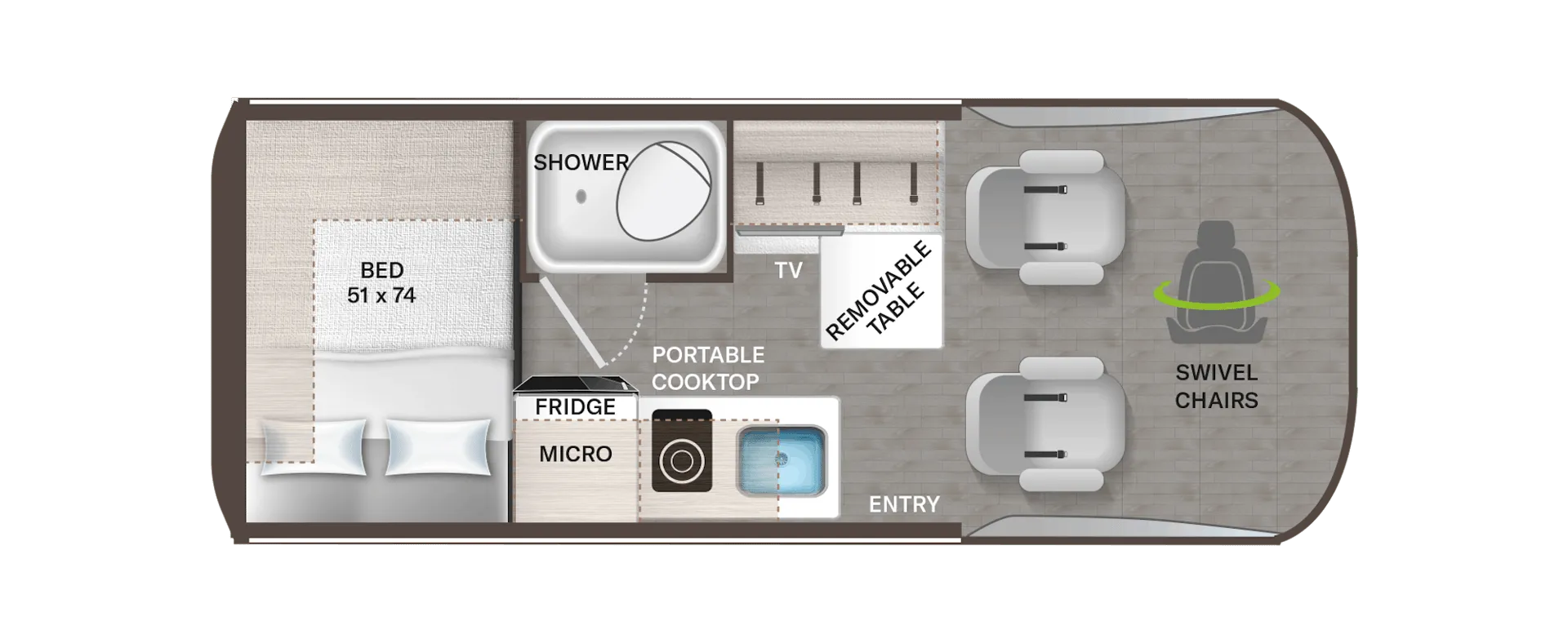 Thor Motor Coach Tranquility 19M floor plan