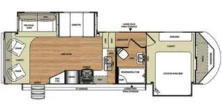 2016 FOREST RIVER HERITAGE GLEN 266RLBS - Floor plan