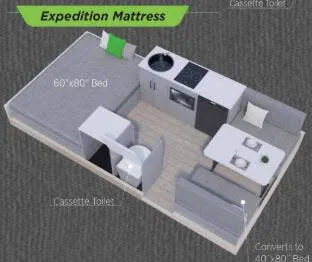 Aliner Expedition Mattress floor plan