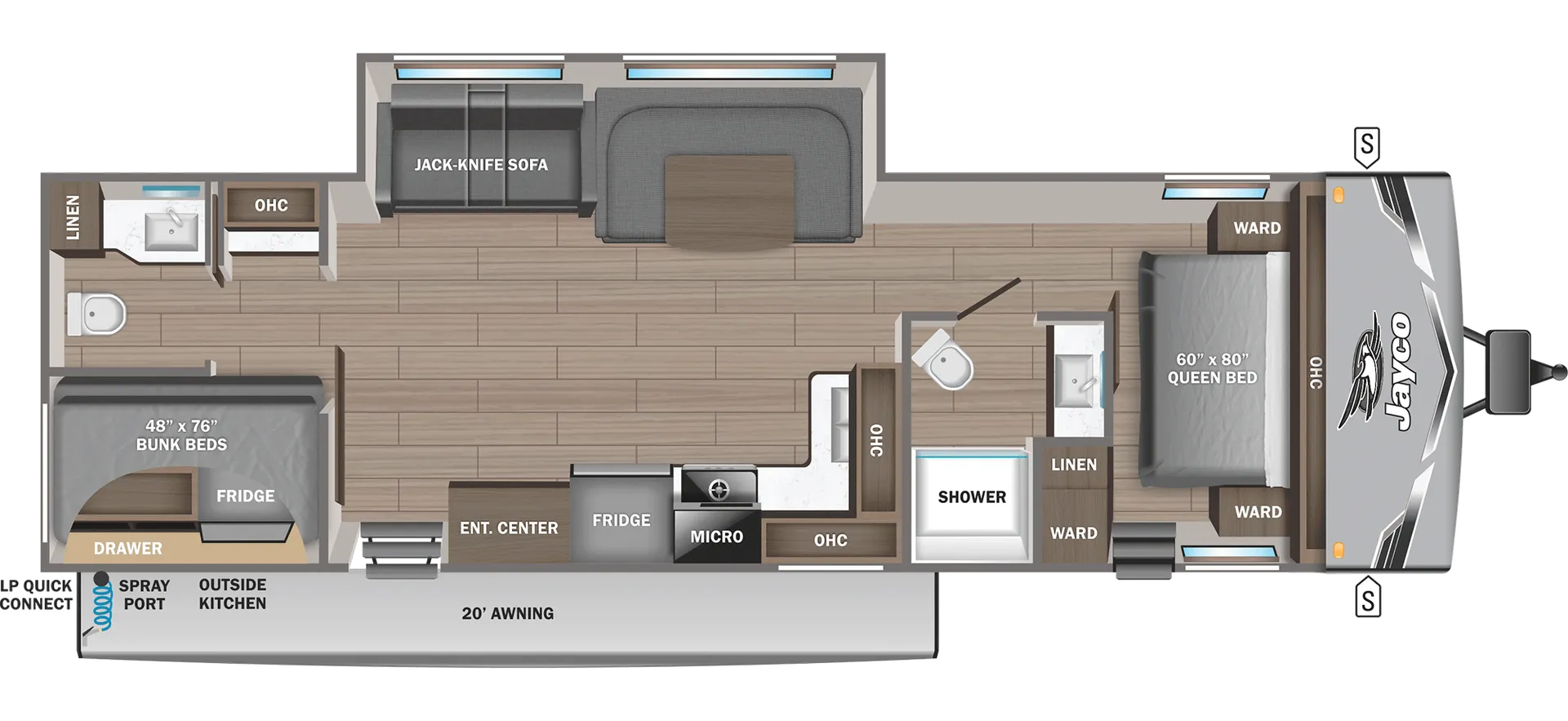 2026 Jayco Jay Flight SLX 330TBS - Floor plan