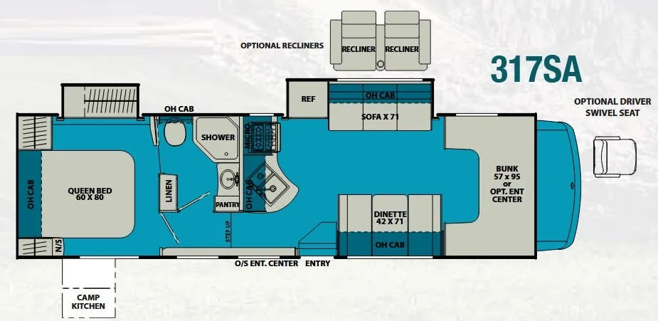 Coachmen Leprechaun 317SA floor plan