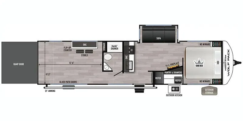 Forest River Cherokee Wolf Pack Limited 27-12.5 floor plan