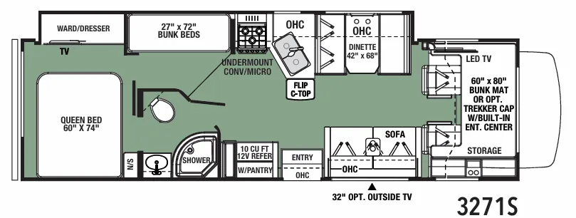 Forest River Forester Classic 3271S floor plan