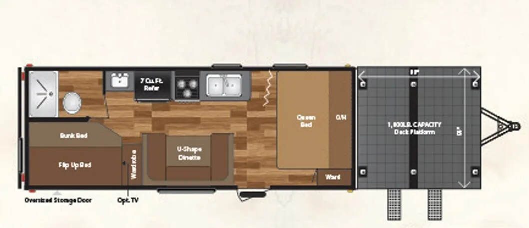 Keystone Hideout 21THWE floor plan