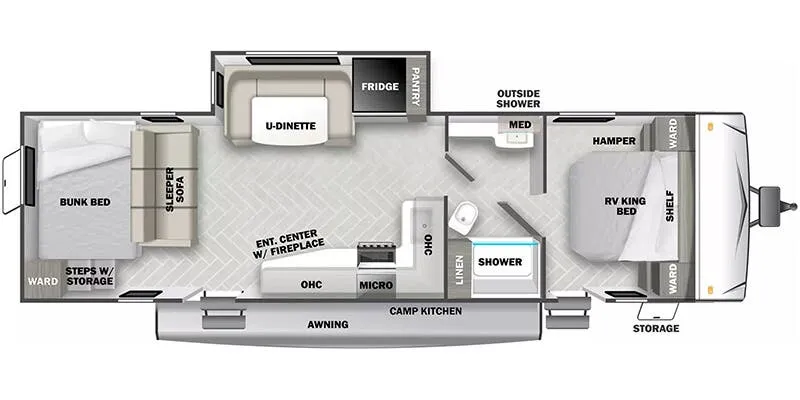 Forest River Salem Southwest 26DB floor plan
