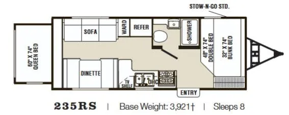 Coachmen Captiva Ultra Lite 235RS floor plan