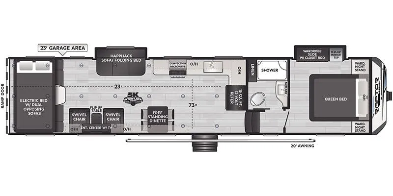 Keystone Raptor Carbon 340 floor plan