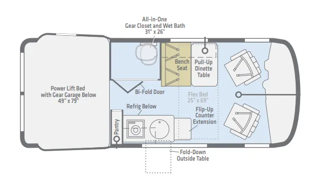 Winnebago Revel 44E floor plan