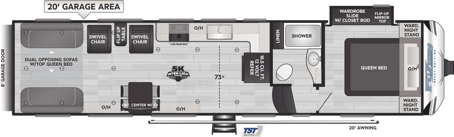 Keystone Fuzion Impact Edition 3120 floor plan