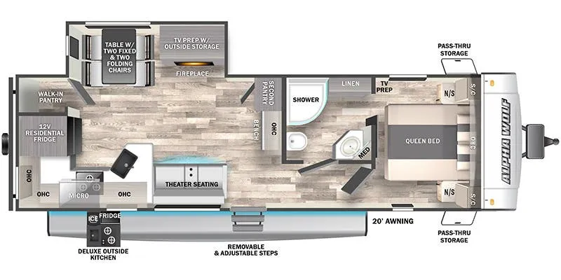 2023 Forest River Cherokee Alpha Wolf 26RK-L - Floor plan