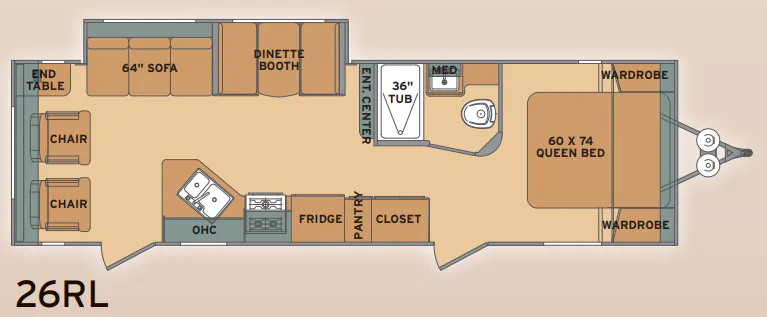 Shasta Oasis 26RL floor plan
