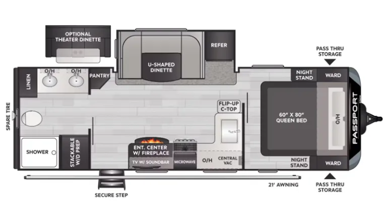 2023 Keystone Passport 2400RB floor plan