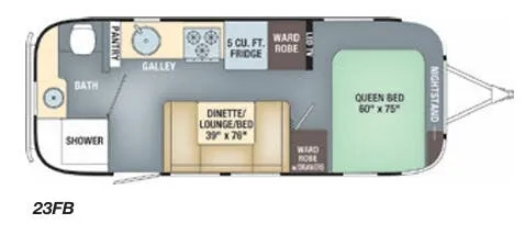 Airstream International Serenity 23FB floor plan