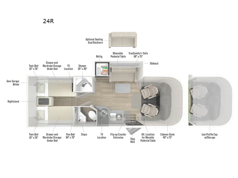 2027 Winnebago View 24R - Floor plan