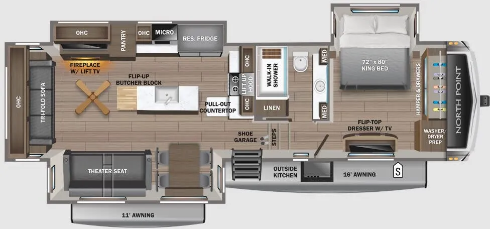 Jayco North Point 340CKTS floor plan