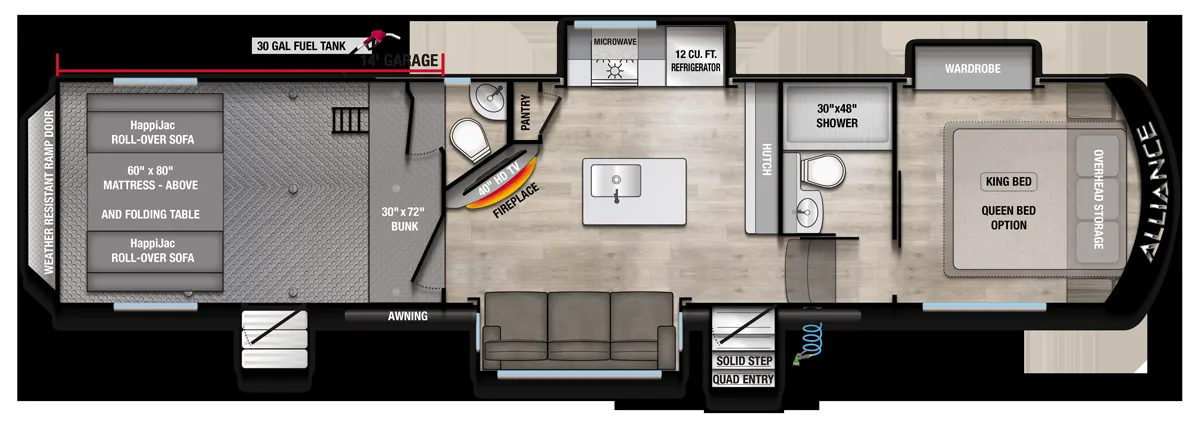 Alliance RV Valor 35A14 floor plan
