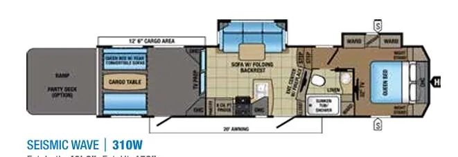 Jayco Seismic Wave 310W floor plan