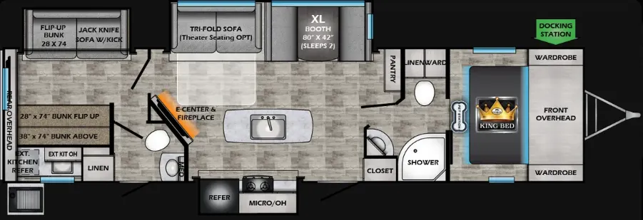 2024 CrossRoads Sunset Trail 331BH floor plan