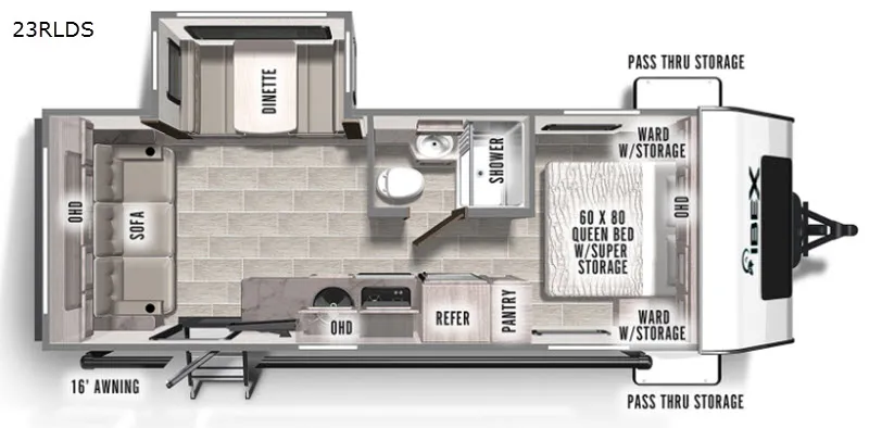 2021 Forest River IBEX 23RLDS - Floor plan
