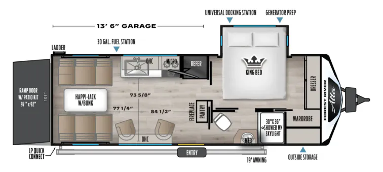 East to West Alta 2400KTH floor plan