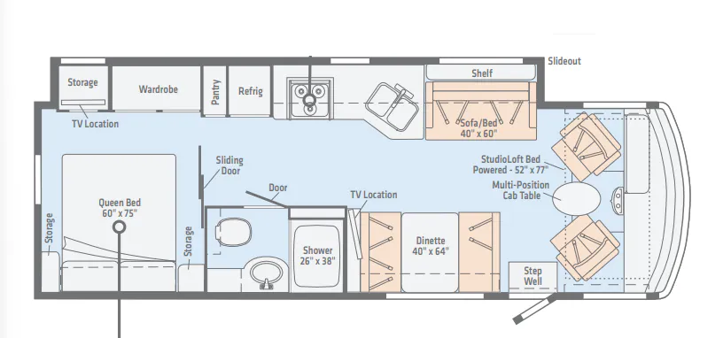Winnebago Intent 29L floor plan