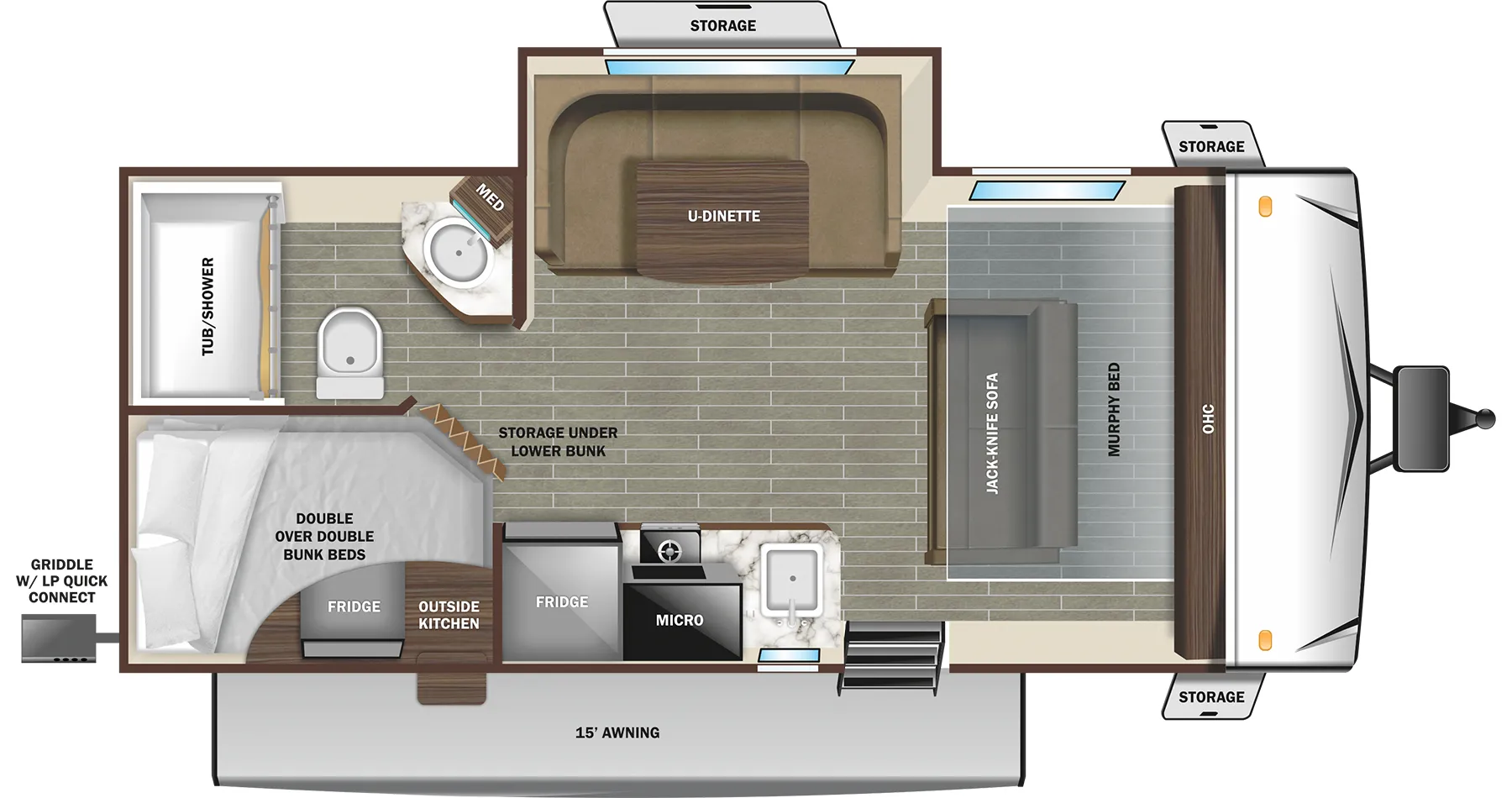 Starcraft Super Lite Maxx 19MBH floor plan