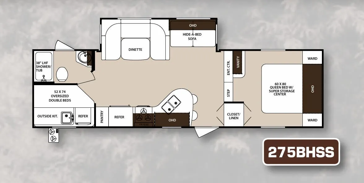 Forest River Surveyor 275BHSS floor plan
