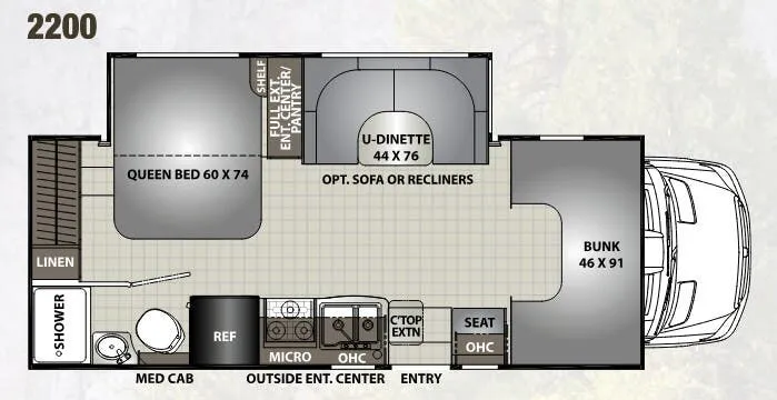 2018 Coachmen Prism 2200FS floor plan