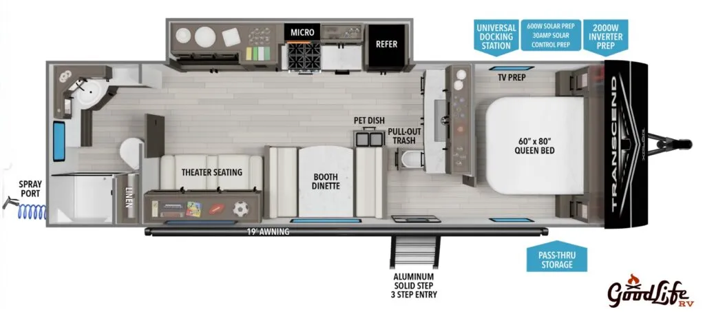 2026 Grand Design Transcend Xplor 26RBX - Floor plan